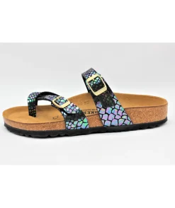 Birkenstock Mayari Shiny Snake Noir