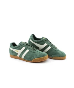 Gola Harrier Suede Evergreen Off White