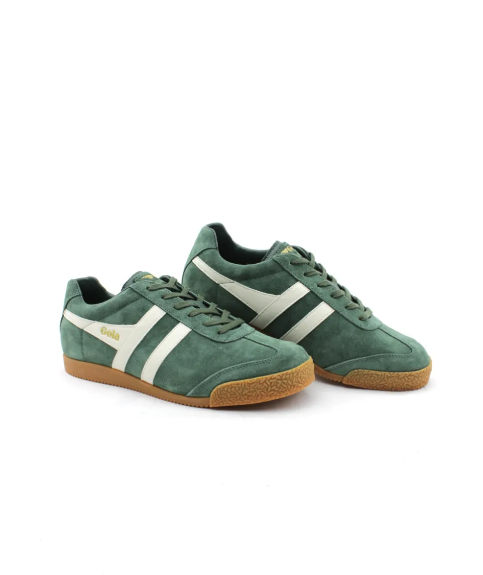Gola Harrier Suede Evergreen Off White