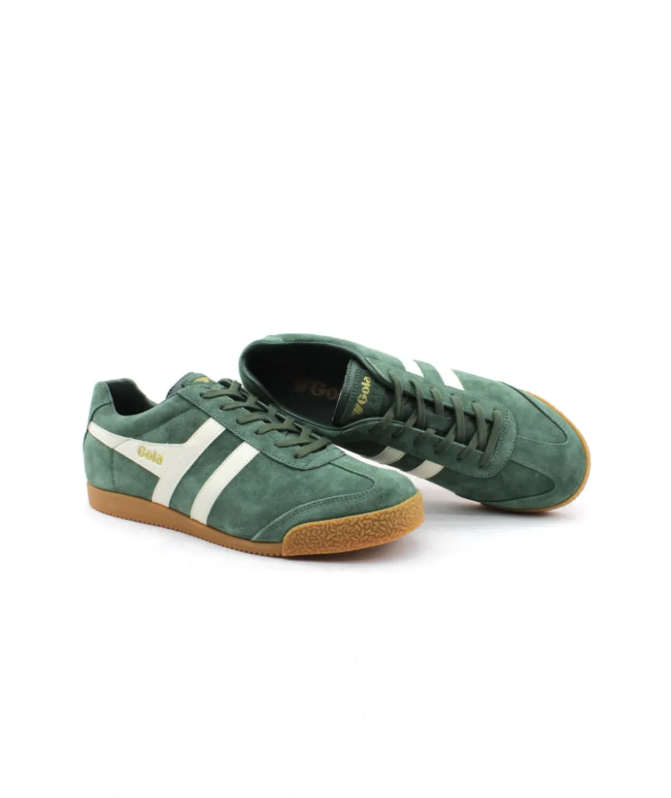 Gola Harrier Suede Evergreen Off White